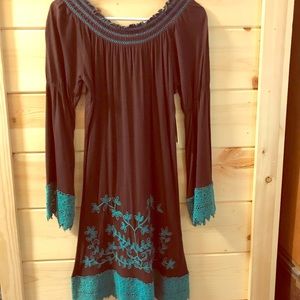 Scully Ladies Knit Dress- chocolate